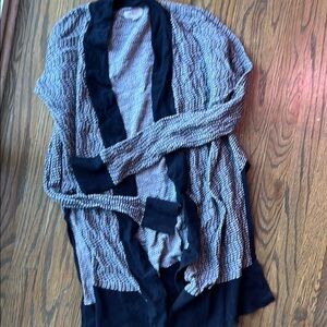 Cozy Knit Cardigan - Blue and Gray